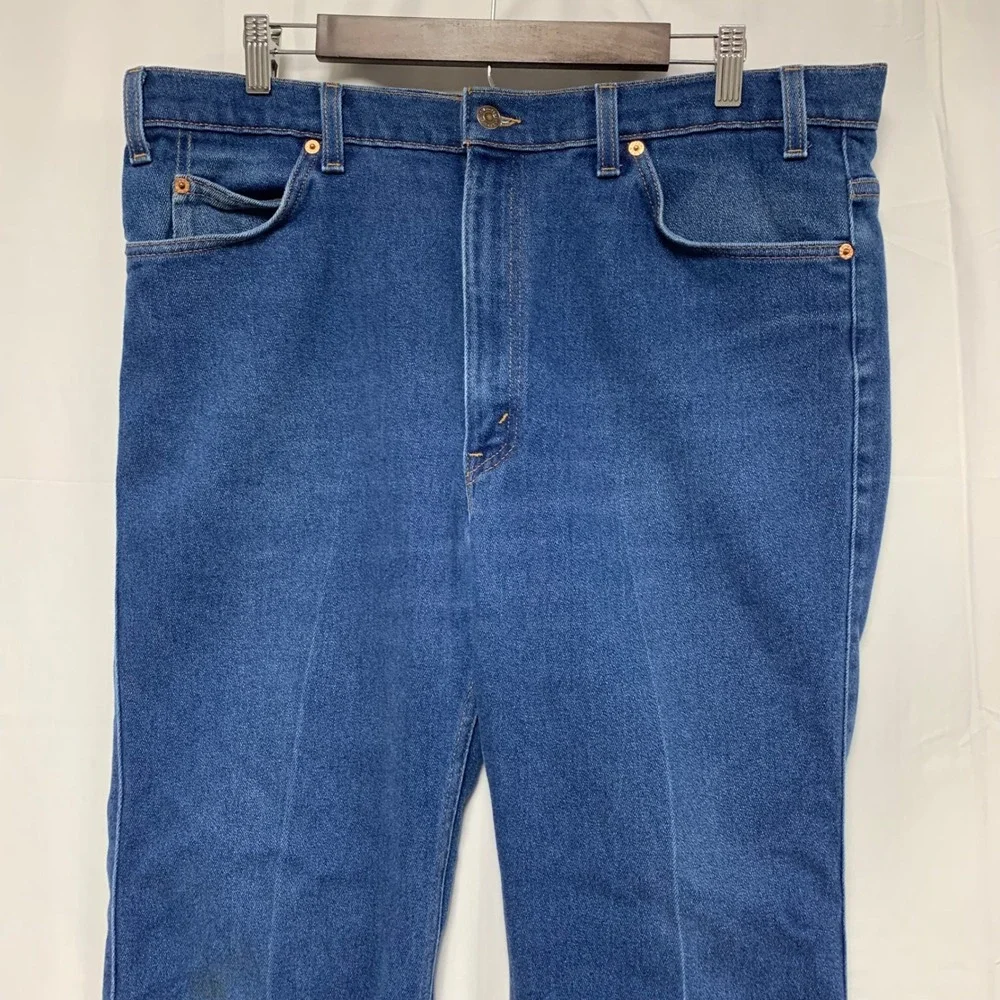 Levi's 517 Bootcut Jeans Men 40x30 (37x29) Dark Wash Orange Tab Vintage Made USA